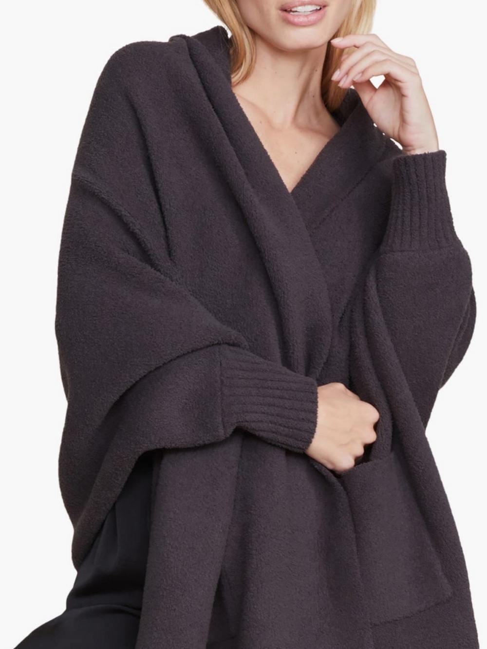 Barefoot Dreams black cozy chic ultra lite blanket wrap